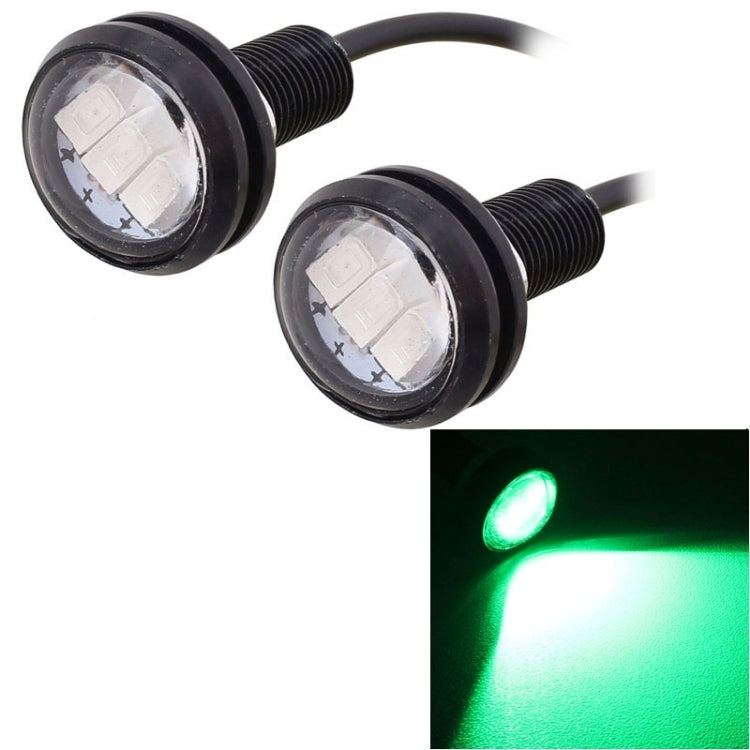 2 PCS MZ 22.5mm 1.5W 150LM Green Light 3 LED SMD 5630 Spotlight Eagle Eye Light Daytime Running Light for Vehicles - In Car by buy2fix | Online Shopping UK | buy2fix