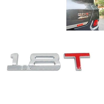 3D Universal Decal Chromed Metal 1.8T Car Emblem Badge Sticker Car Trailer Gas Displacement Identification, Size: 8.5x2.5 cm - 3D Metal Sticker by buy2fix | Online Shopping UK | buy2fix