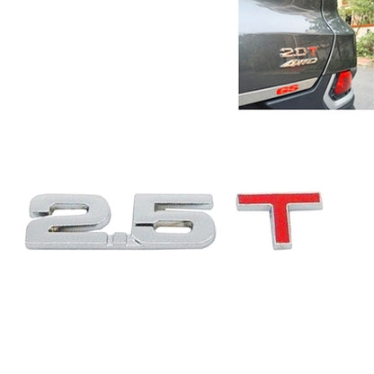 3D Universal Decal Chromed Metal 2.5T Car Emblem Badge Sticker Car Trailer Gas Displacement Identification, Size: 8.5x2.5 cm - 3D Metal Sticker by buy2fix | Online Shopping UK | buy2fix