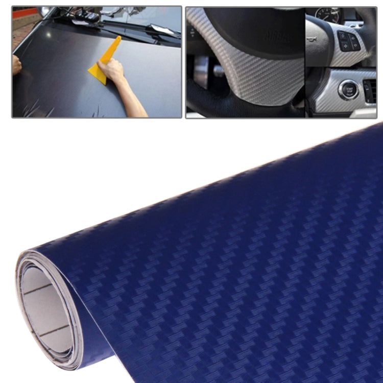 Car Decorative 3D Carbon Fiber PVC Sticker, Size: 127cm x 50cm(Dark Blue) - Auto Film by buy2fix | Online Shopping UK | buy2fix