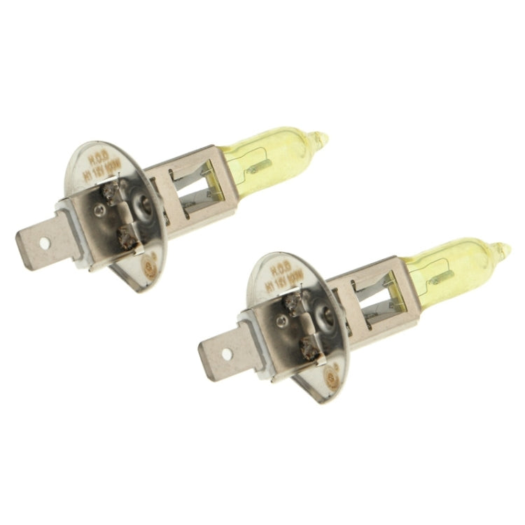 2 X H1 HOD Halogen Bulbs 12V 100W 2400 LM 3500K Yellow Light Headlights - In Car by buy2fix | Online Shopping UK | buy2fix