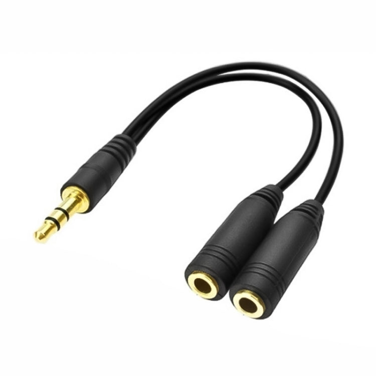 3.5mm Male to Dual 3.5mm Female Earphone Splitter adapter, Length: Approx 25cm - Splitter Adapter by buy2fix | Online Shopping UK | buy2fix