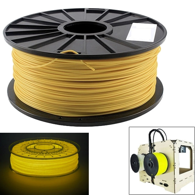 ABS 1.75 mm Luminous 3D Printer Filaments, about 395m(Yellow) - Consumer Electronics by buy2fix | Online Shopping UK | buy2fix