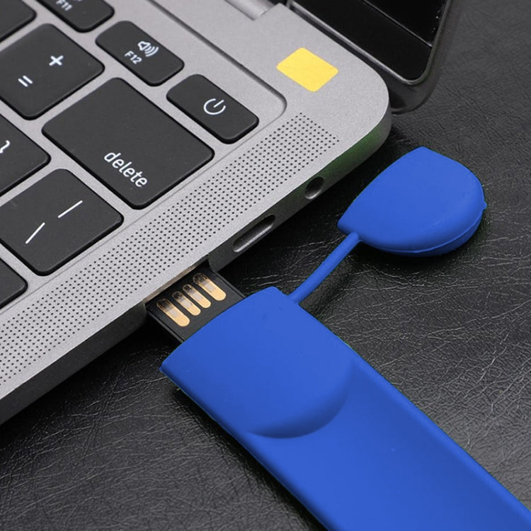 Silicone Bracelet USB Flash Disk with 8GB Memory(Dark Blue) - USB Flash Drives by buy2fix | Online Shopping UK | buy2fix