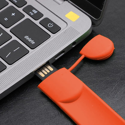 Silicone Bracelet USB Flash Disk with 8GB Memory(Orange) - USB Flash Drives by buy2fix | Online Shopping UK | buy2fix