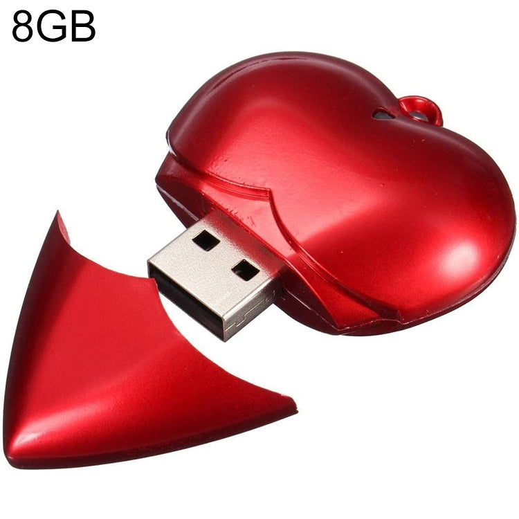 8GB Heart style USB Flash Disk(Red) - USB Flash Drives by buy2fix | Online Shopping UK | buy2fix