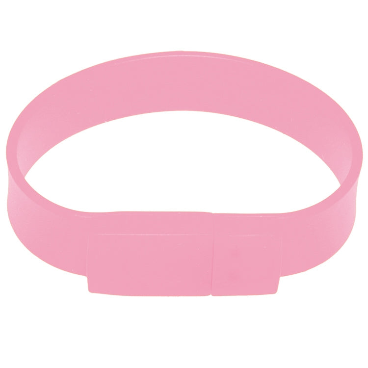 2GB Silicon Bracelets USB 2.0 Flash Disk(Pink) - USB Flash Drives by buy2fix | Online Shopping UK | buy2fix