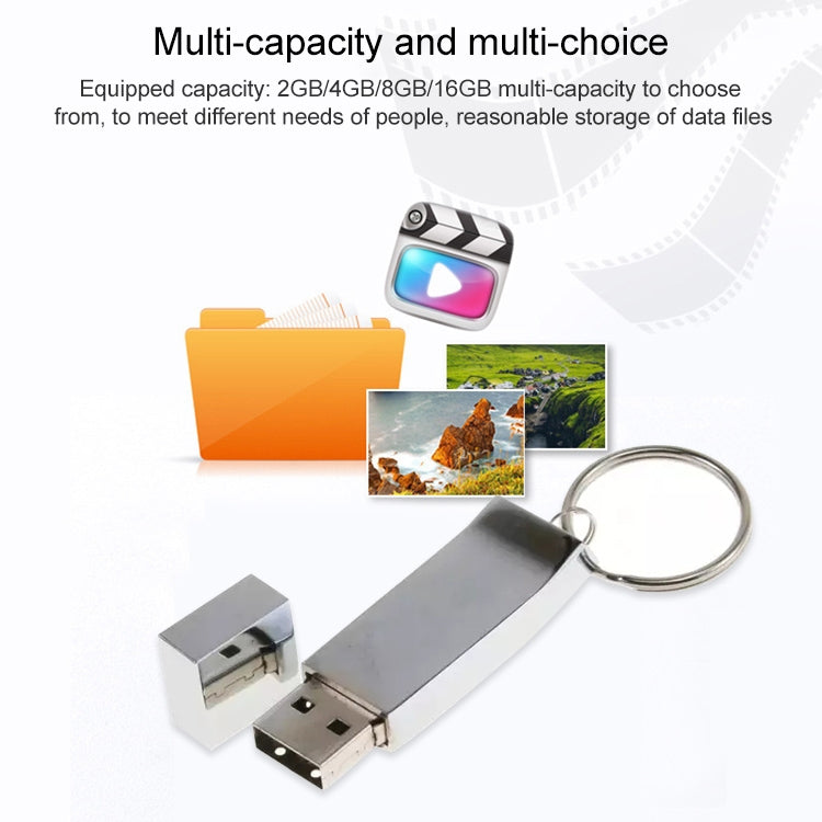 Metallic on Key Ring Style USB 2.0 Flash Disk (4GB) - Computer & Networking by buy2fix | Online Shopping UK | buy2fix