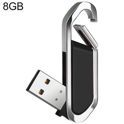 8GB Metallic Keychains Style USB 2.0 Flash Disk (Black)(Black) - Computer & Networking by buy2fix | Online Shopping UK | buy2fix