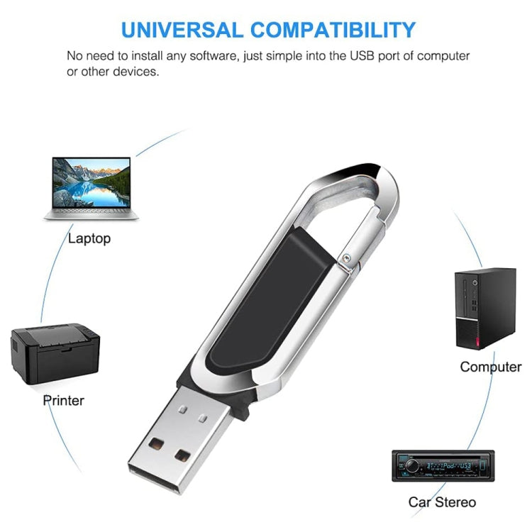 2GB Metallic Keychains Style USB 2.0 Flash Disk (Black)(Black) - Computer & Networking by buy2fix | Online Shopping UK | buy2fix