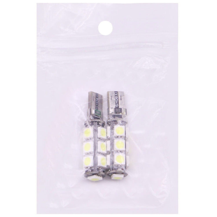 2 PCS T10 2.5W White 13 LED 5050 SMD CANBUS Car Signal Light Bulb - In Car by buy2fix | Online Shopping UK | buy2fix