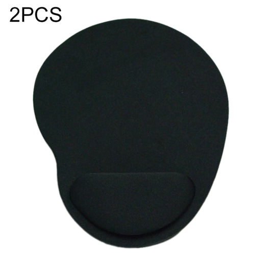 2 PCS Cloth Gel Wrist Rest Mouse Pad(Black) - Mouse Pads by buy2fix | Online Shopping UK | buy2fix