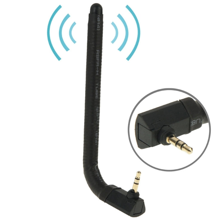 High Quality 6dBi 3.5mm Bending Style Mobile FM & TV Antenna(Black) - Phone TV & FM Antenna by buy2fix | Online Shopping UK | buy2fix