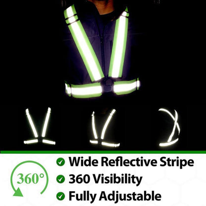 Night Riding Running Flexible Reflective Safety Vest(Blue) - Reflective Safety Clothing by buy2fix | Online Shopping UK | buy2fix