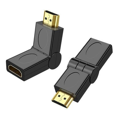 HDMI 19 Pin Male to HDMI 19Pin Female SWIVEL (180 Degree) Adaptor (Gold Plated)(Black) - Adapter by buy2fix | Online Shopping UK | buy2fix