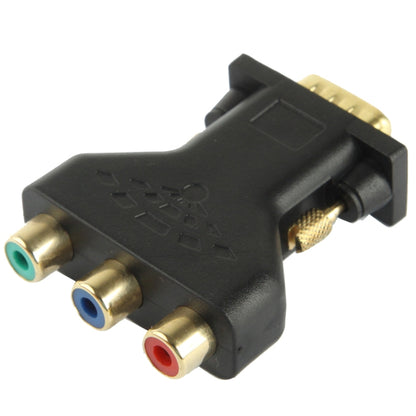 VGA 15 Pin Male to 3 RCA Component Female Adapter -  by buy2fix | Online Shopping UK | buy2fix