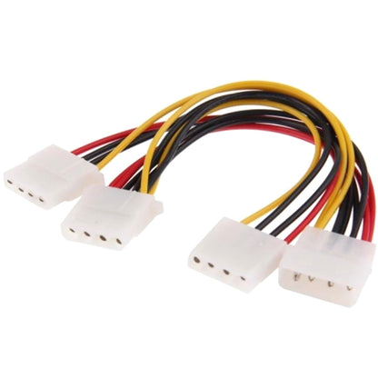 4 Pin IDE 1 Male to 3 Female Splitter Power Cable for 3.5 HDD DVD, Length: 20cm - Power Supply by buy2fix | Online Shopping UK | buy2fix