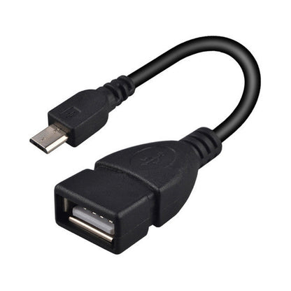 10cm USB 2.0 AF to Micro USB 5 Pin Male OTG Adapter Cable for Samsung / Nokia / LG / BlackBerry / HTC One X /Amazon Kindle / Sony Xperia etc.(Black) - OTG Adapter by buy2fix | Online Shopping UK | buy2fix