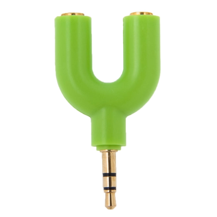 3.5mm Stereo Male to Dual 3.5mm Stereo Female Splitter Adapter(Green) - Splitter Adapter by buy2fix | Online Shopping UK | buy2fix