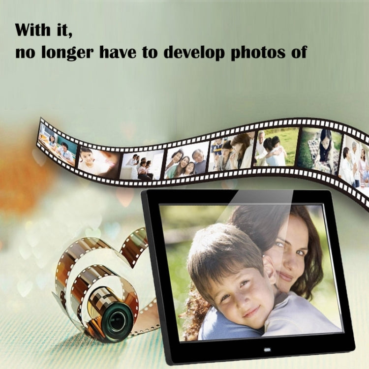 14 inch LED Display Multi-media Digital Photo Frame with Holder & Music & Movie Player, Support USB / SD / MS / MMC Card Input(White) - Consumer Electronics by buy2fix | Online Shopping UK | buy2fix