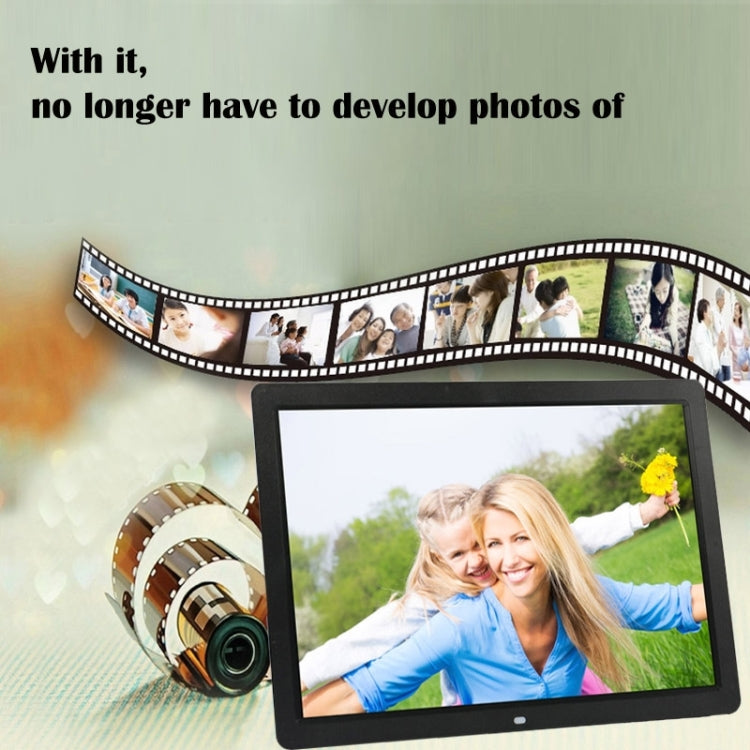 17 inch HD 1080P LED Display Multi-media Digital Photo Frame with Holder & Music & Movie Player, Support USB / SD / MS / MMC Card Input(White) - Consumer Electronics by buy2fix | Online Shopping UK | buy2fix