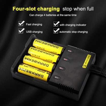 Universal Lithium Battery Charger for 26650 / 22650 / 18650 / 17670 / 18490 / 17500 / 17335 / 16340 / 14500 / 10440 (100V - 240V)(Black) - Consumer Electronics by buy2fix | Online Shopping UK | buy2fix