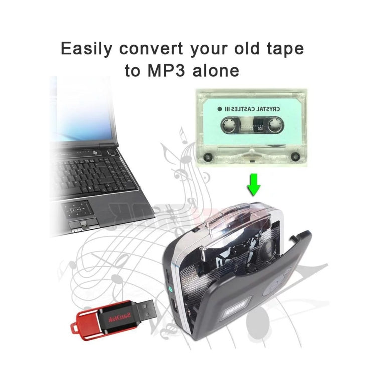 Ezcap 230 Cassette Tape to MP3 Converter Capture Audio Music Player(Black) - Tape Converter by Ezcap | Online Shopping UK | buy2fix