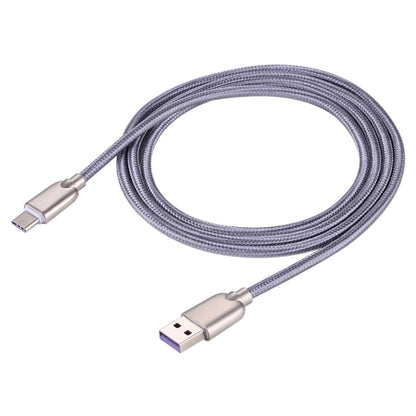 1m 5A Wires Woven USB-C / Type-C to USB 2.0 Data Sync Quick Charger Cable - USB-C & Type-C Cable by buy2fix | Online Shopping UK | buy2fix