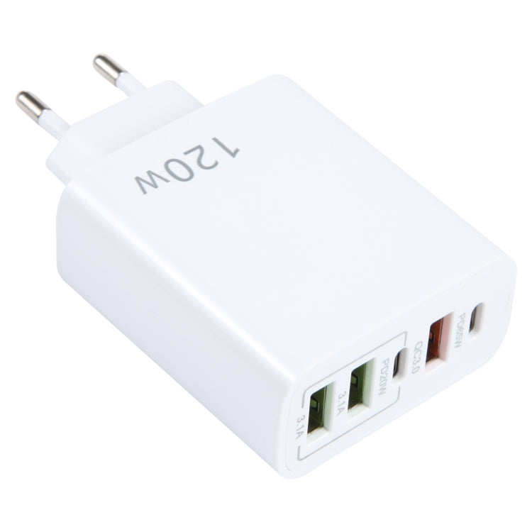 120W Dual PD Type-C + 3 x USB Multi Port Charger, EU Plug - USB Charger by buy2fix | Online Shopping UK | buy2fix