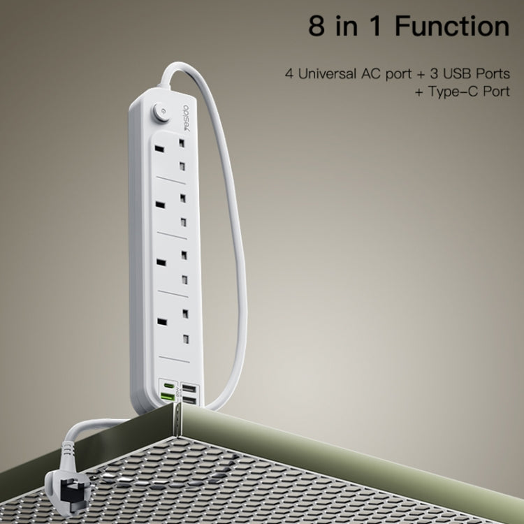 Yesido MC19 2m Home High Power Fast Charging Socket, EU Plug - Extension Socket by Yesido | Online Shopping UK | buy2fix