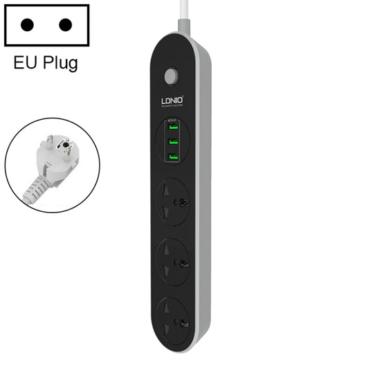 LDNIO SC3301 3 x USB Ports Travel Home Office Socket, Cable Length: 1.6m, EU Plug - Consumer Electronics by LDNIO | Online Shopping UK | buy2fix