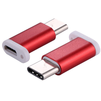 Type-C Male to Micro USB 2.0 Female Converter Adapter(Red) - Audio Adapter by buy2fix | Online Shopping UK | buy2fix