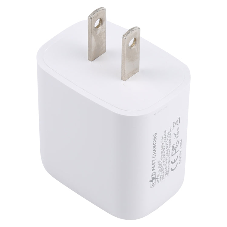 LZ-215A+C 20W QC 3.0 USB + PD 3.0 USB-C / Type-C Fast Charging Travel Charger, US Plug - USB Charger by buy2fix | Online Shopping UK | buy2fix