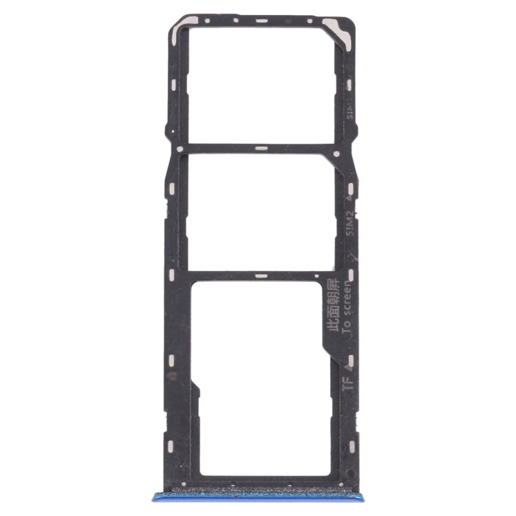 For OPPO Realme 5 SIM Card Tray + SIM Card Tray + Micro SD Card Tray (Blue) - Card Socket by buy2fix | Online Shopping UK | buy2fix