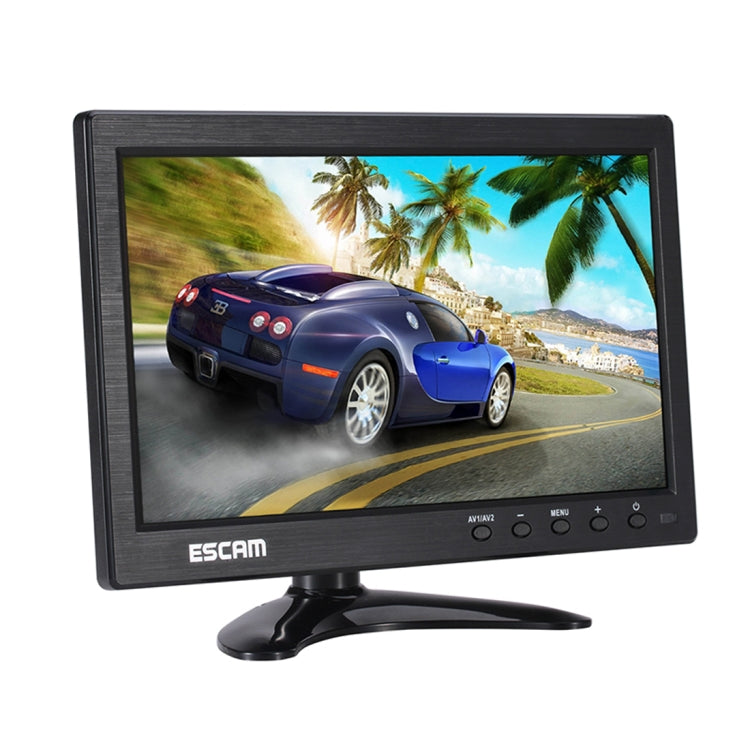 ESCAM T10 10.0 inch TFT LCD 1024x600 Monitor with VGA & HDMI & AV & BNC & USB for PC CCTV Security - DVD & LCD Player by ESCAM | Online Shopping UK | buy2fix