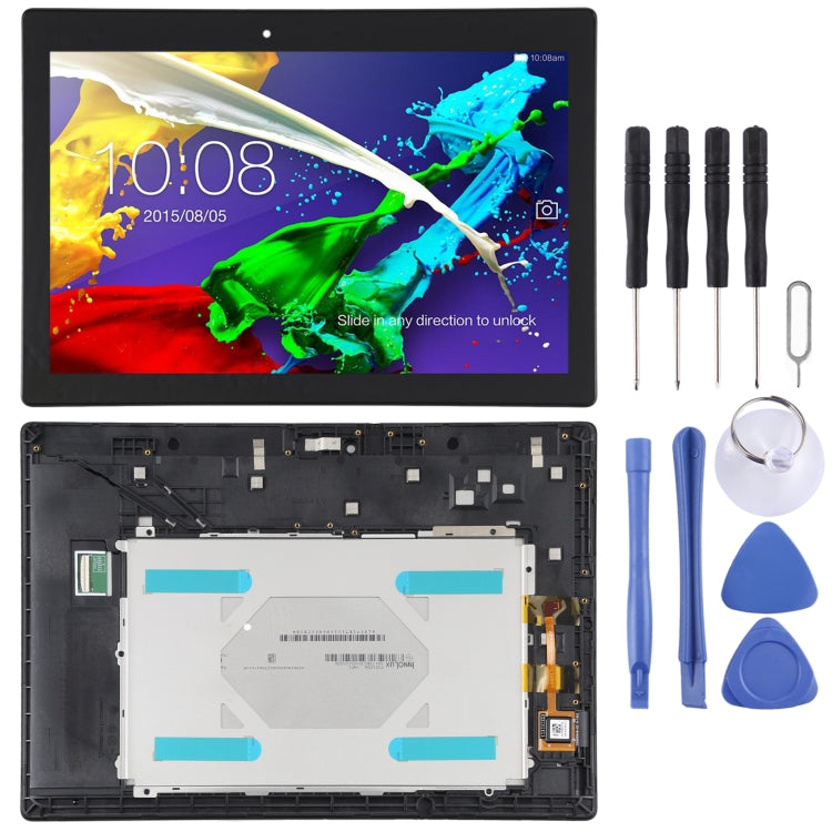 LCD Screen and Digitizer Full Assembly with Frame for Lenovo Tab 2 A10-70 A10-70F A10-70L(Black) - LCD Screen by buy2fix | Online Shopping UK | buy2fix