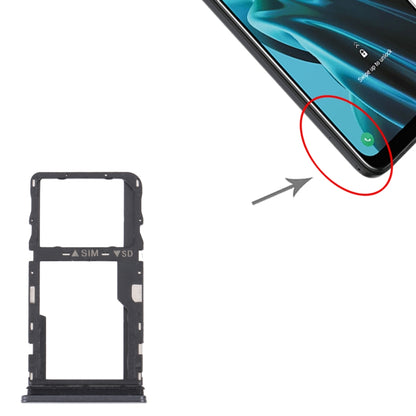 For TCL 30 XE 5G T767W Original SIM Card Tray + Micro SD Card Tray (Black) - Repair & Spare Parts by buy2fix | Online Shopping UK | buy2fix