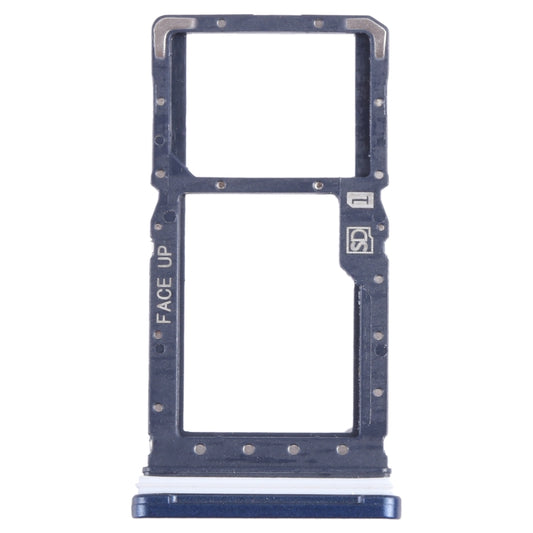 For Motorola Moto G Play 2021 SIM Card Tray + Micro SD Card Tray (Blue) - Card Socket by buy2fix | Online Shopping UK | buy2fix