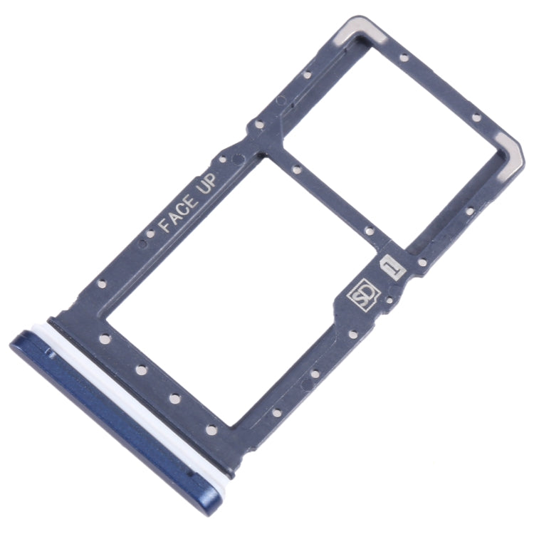 For Motorola Moto G Play 2021 SIM Card Tray + Micro SD Card Tray (Blue) - Card Socket by buy2fix | Online Shopping UK | buy2fix