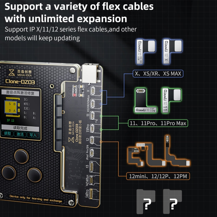 MEGA-IDEA Clone DZ03 Battery Activation & Face ID Dot Matrix Programmer for iPhone 8-14 Pro Max, Plug: US -  by buy2fix | Online Shopping UK | buy2fix