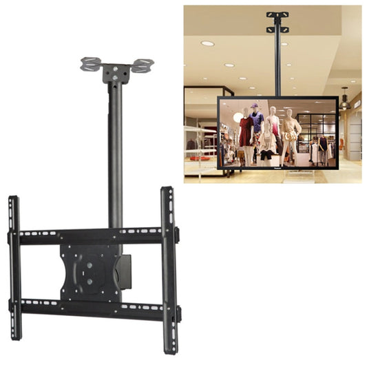 32-65 inch Universal Height & Angle Adjustable Single Screen TV Wall-mounted Ceiling Dual-use Bracket, Retractable Range: 0.5-2m - Consumer Electronics by buy2fix | Online Shopping UK | buy2fix