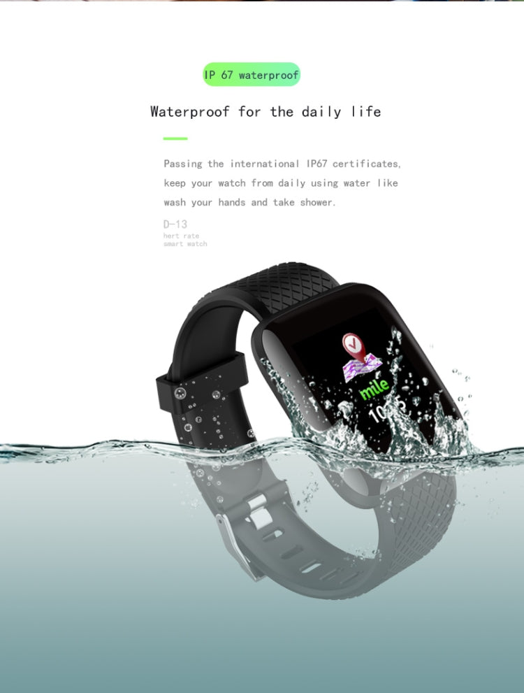 D13 1.3 inch OLED Color Screen Smart Bracelet IP67 Waterproof, Support Call Reminder/ Heart Rate Monitoring /Blood Pressure Monitoring/ Sleep Monitoring/Excessive Sitting Reminder/Blood Oxygen Monitoring(Green) - Smart Wear by buy2fix | Online Shopping UK | buy2fix