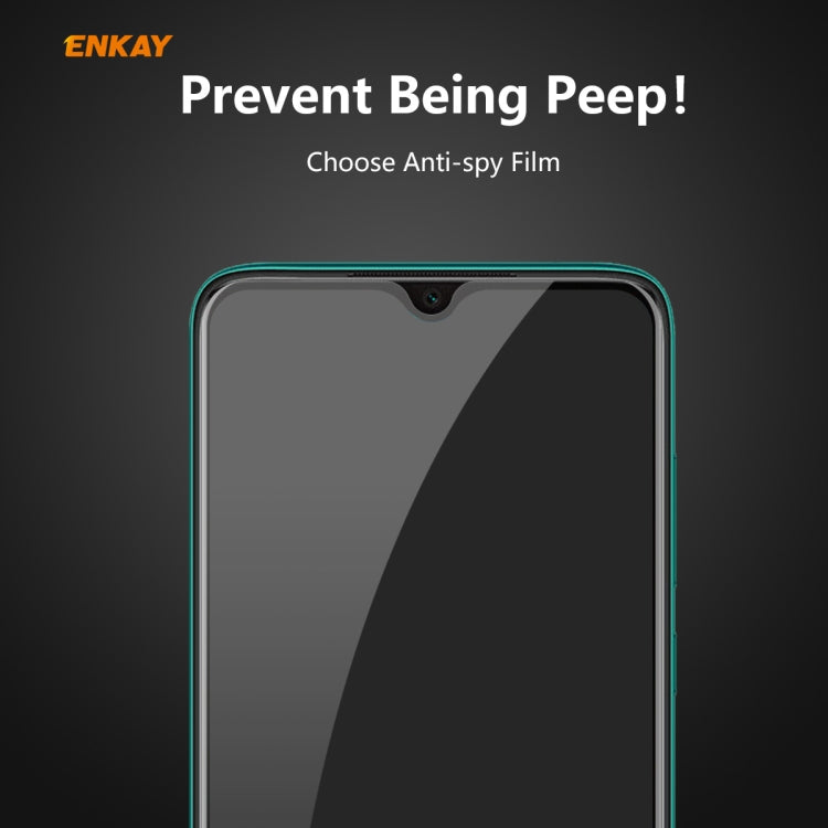 For Xiaomi Redmi Note 8 Pro ENKAY Hat-Prince 0.26mm 9H 6D Privacy Anti-spy Full Screen Tempered Glass Film -  by ENKAY | Online Shopping UK | buy2fix