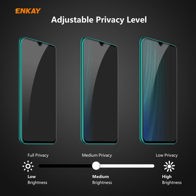 For Xiaomi Redmi Note 8 Pro ENKAY Hat-Prince 0.26mm 9H 6D Privacy Anti-spy Full Screen Tempered Glass Film -  by ENKAY | Online Shopping UK | buy2fix