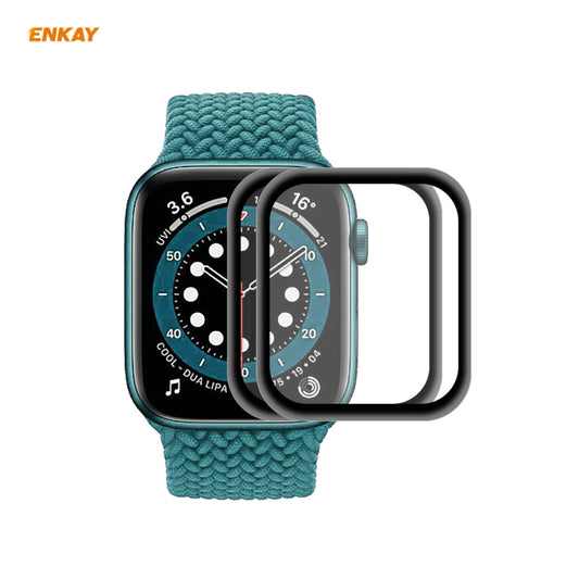 For Apple Watch 6/5/4/SE 40mm 2 PCS ENKAY Hat-Prince 3D Full Screen Soft PC Edge + PMMA HD Screen Protector Film - Watch Cases by ENKAY | Online Shopping UK | buy2fix