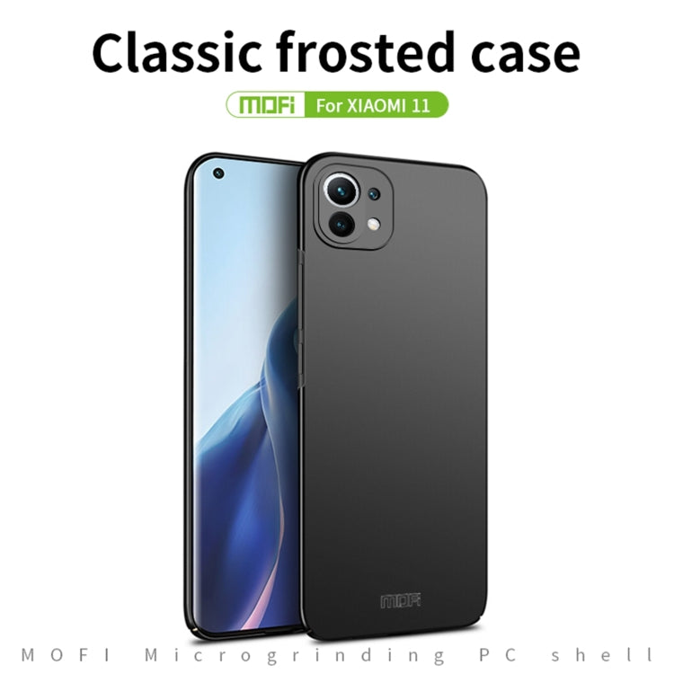 For Xiaomi Mi 11 MOFI Frosted PC Ultra-thin Hard Case(Gold) - Mi 11 Cases by MOFI | Online Shopping UK | buy2fix