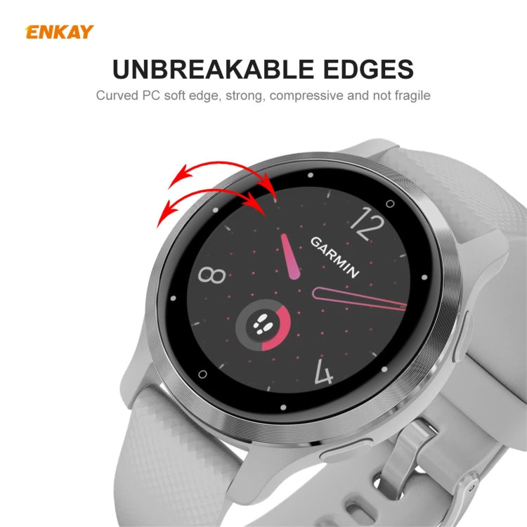 For Garmin Venu 2S / Vivoactive 4S 40mm 2 PCS ENKAY Hat-Prince 3D Full Screen Soft PC Edge + PMMA HD Screen Protector Film - Screen Protector by ENKAY | Online Shopping UK | buy2fix