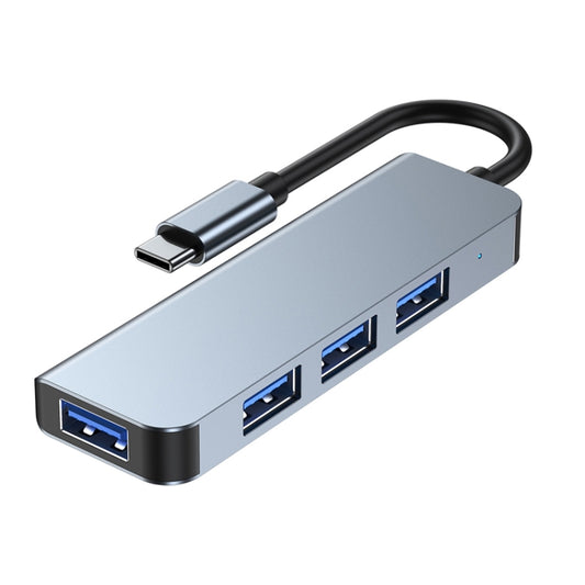 4 in 1 Type-C to 3 x USB 2.0 Ports + USB 3.0 Port Network HUB - Computer & Networking by buy2fix | Online Shopping UK | buy2fix