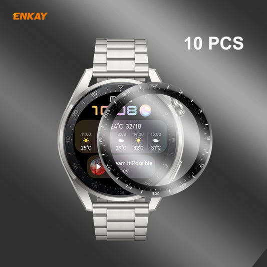 10 PCS For Huawei WATCH 3 Pro 48mm ENKAY Hat-Prince 3D Full Coverage Soft PC Edge + PMMA HD Screen Protector Film - Screen Protector by ENKAY | Online Shopping UK | buy2fix