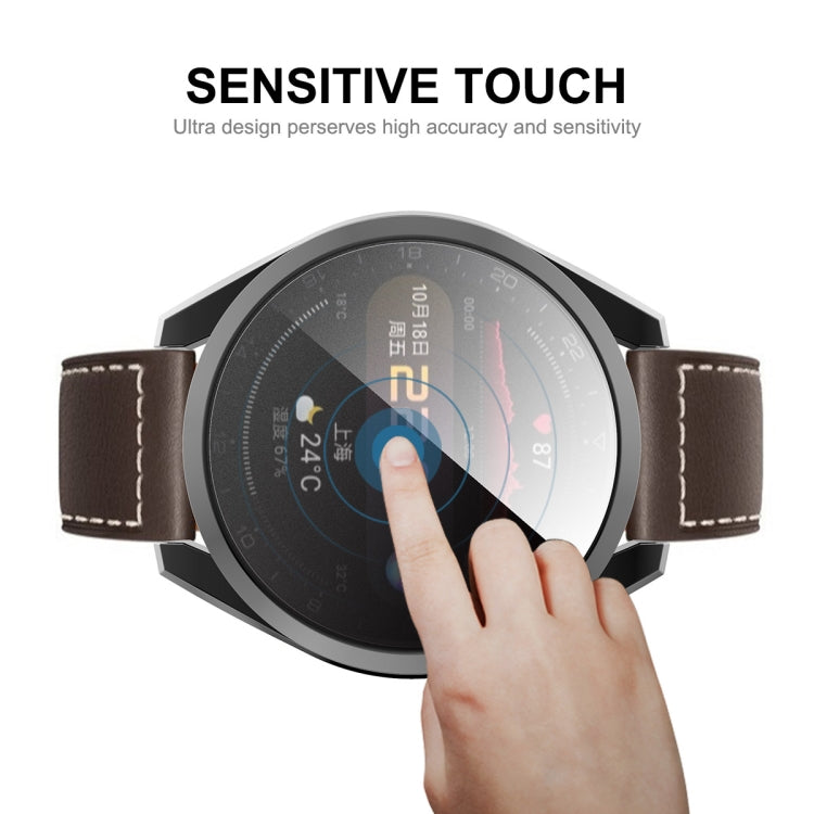 For Huawei Watch 3 Pro 48mm ENKAY Hat-Prince Full Coverage Transparent Soft Case TPU HD Clear Cover(Black) - Watch Cases by ENKAY | Online Shopping UK | buy2fix